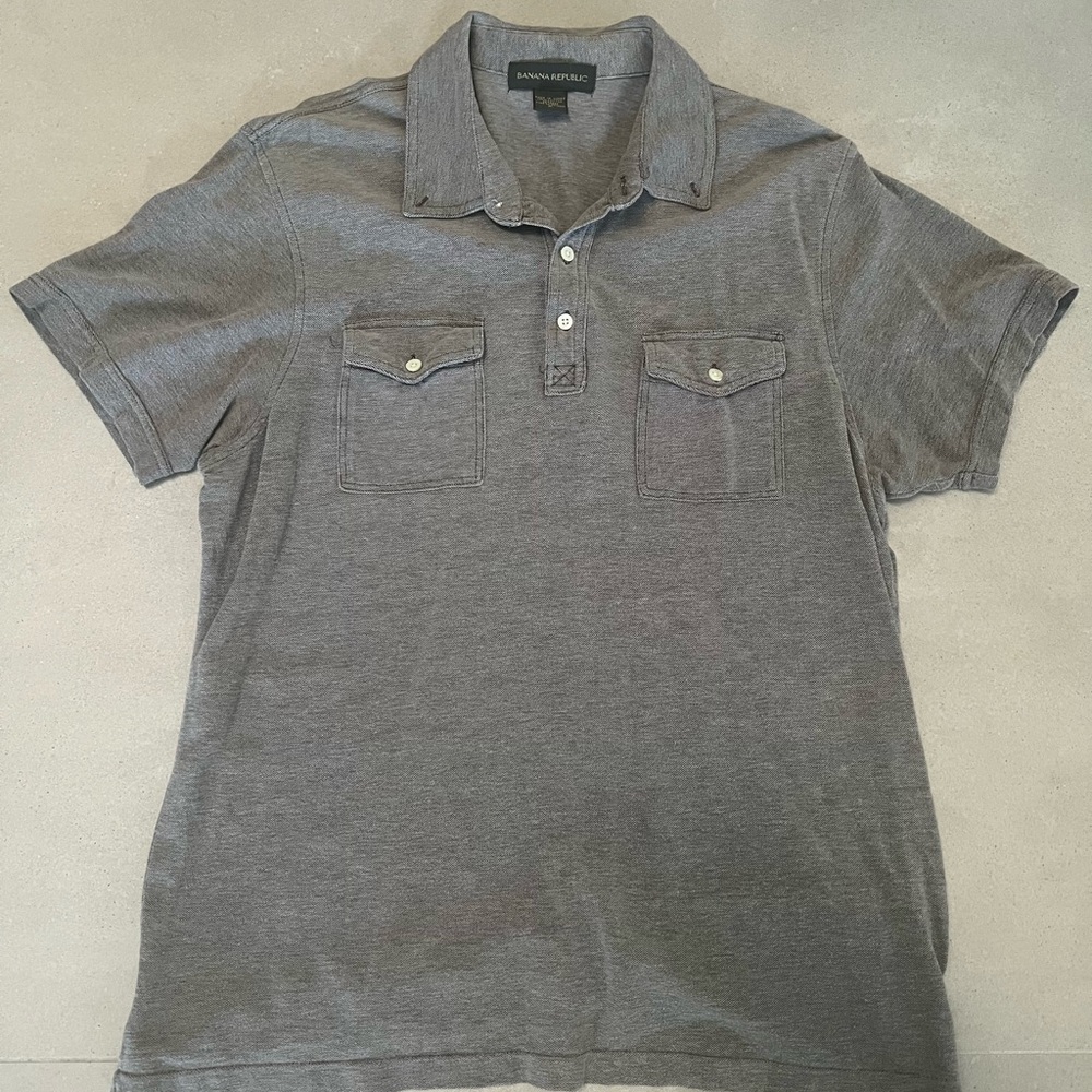 Banana Republic Charcoal Polo Shirt
